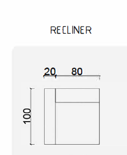 Модулен диван «Perge» + електрически механизъм, USB зарядна станция