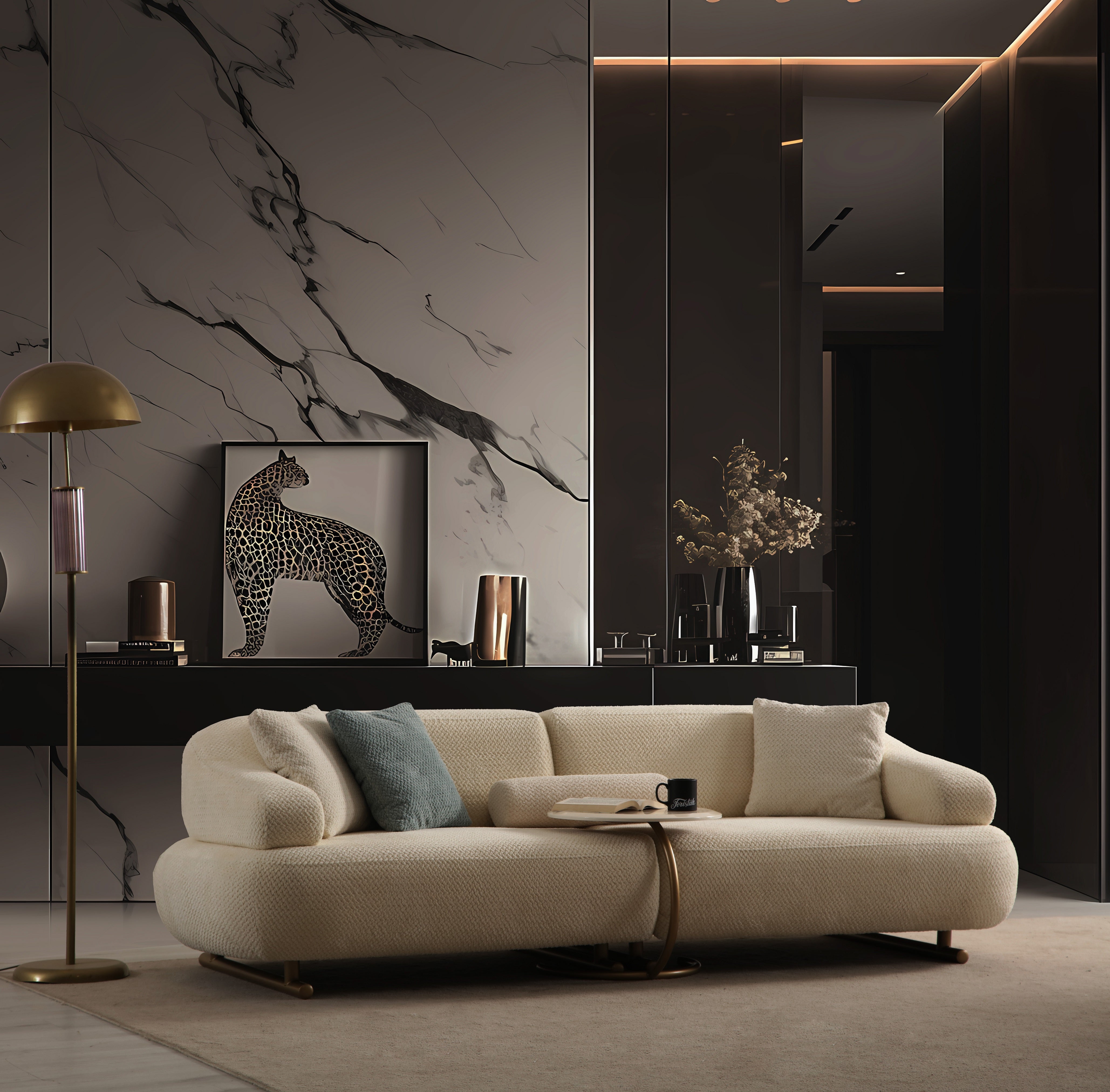 Триместен диван Prada