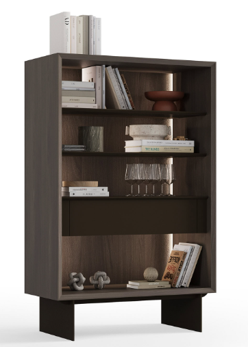 Витрина «Riva» + стъклени врати, с чекмедже и LED осветление, размер 103х160х50см