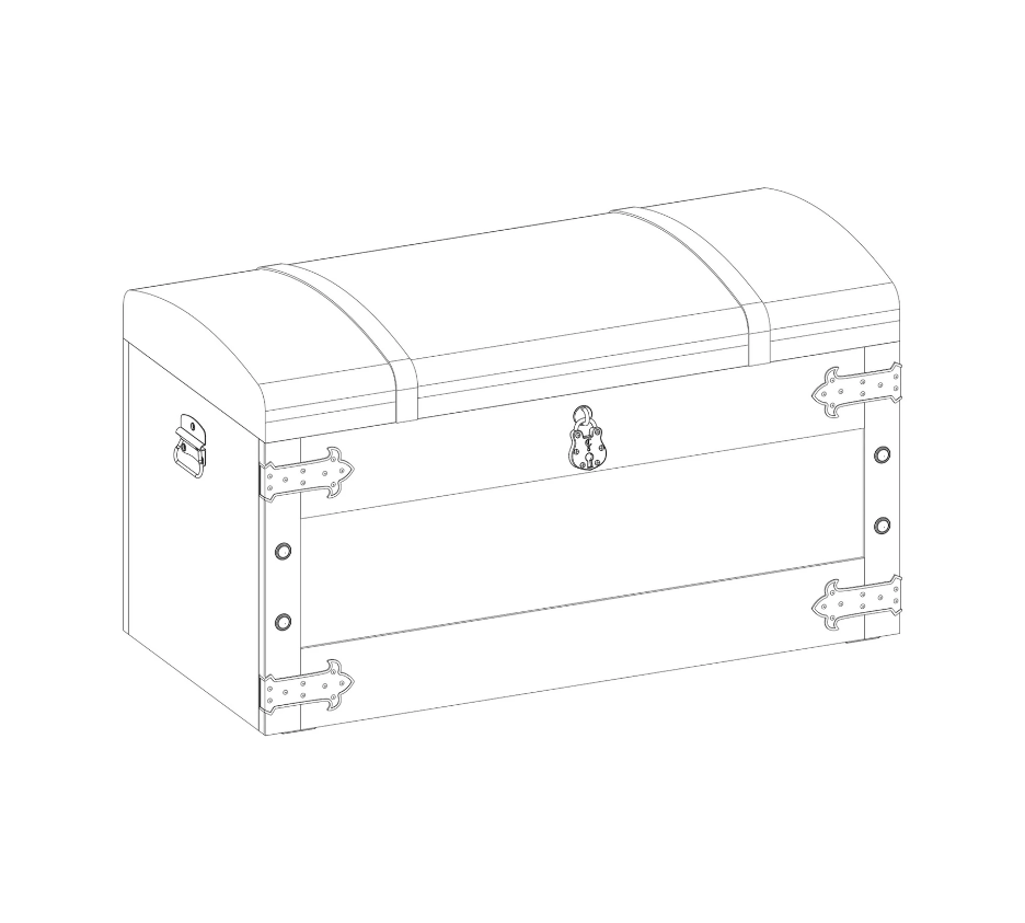 Скрин «Pirate» + ракла, размер 92х45х49см