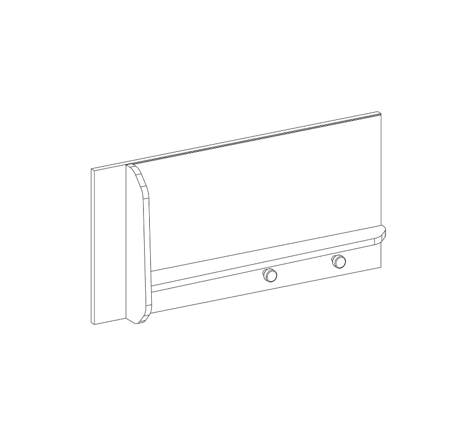Огледало «Trio» + рафт и закачалка, размер 80х39х12см