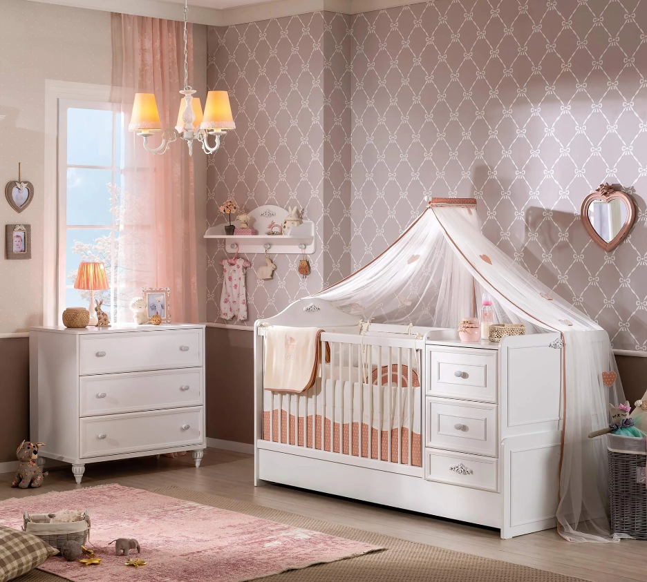 Скрин «Romantica» с три чекмеджета, размер 90х84х50см