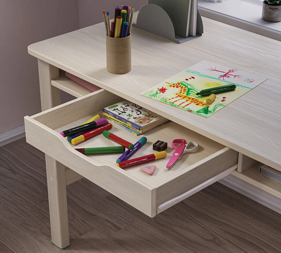 Бюро «Montes Natural» + чекмедже, размери 116х73х60см