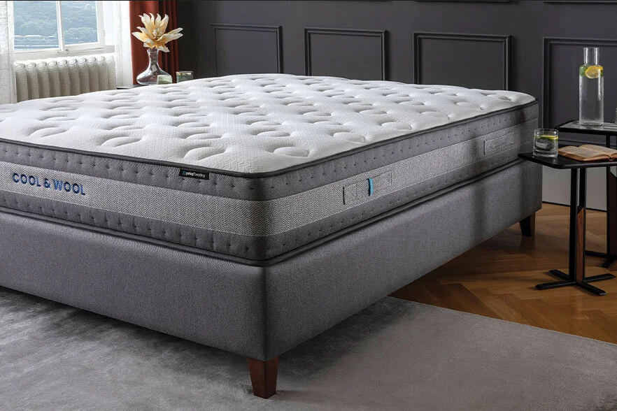 Матрак «Cool & Wool» с лятна и зимна страна, с технология Copper Cool, с покет пружинна система, 28 см