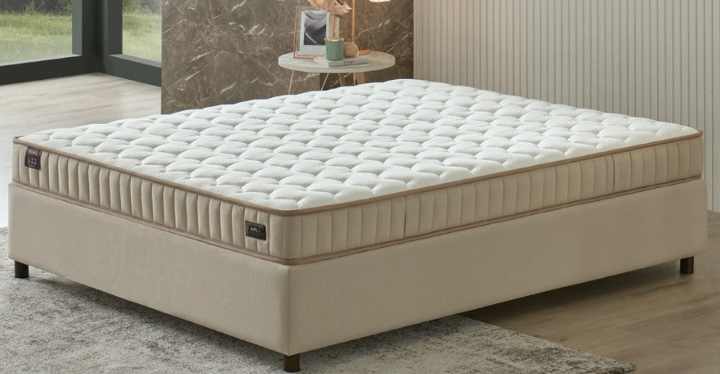 Тапицирано легло «Ergowell Lipa» + Матрак и табла - с място за съхранение, матрак с алое вера