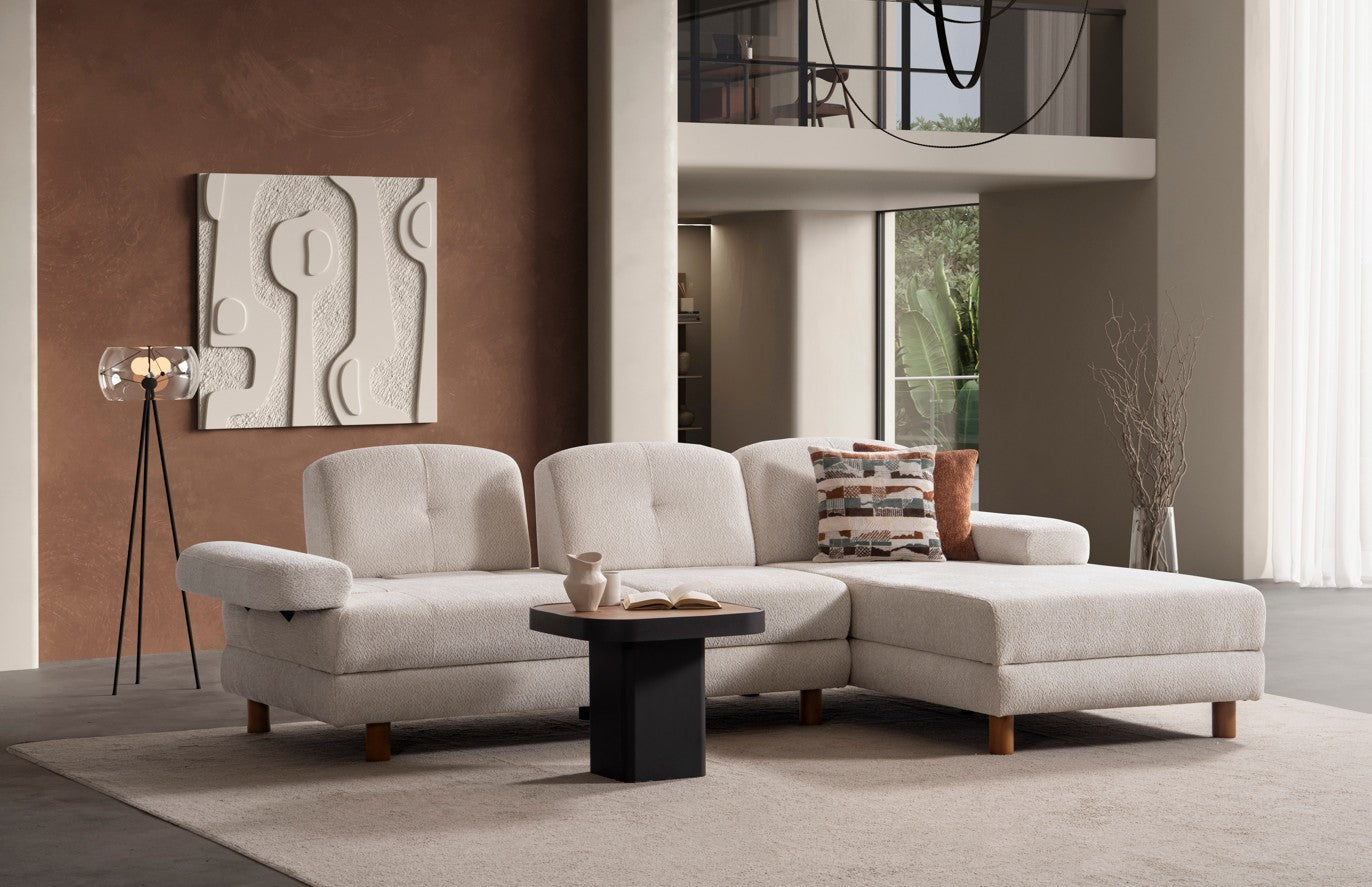 Ъглов разтегателен диван «Istanbul» + три декоративни възглавници, с място за съхранение, ширина 265см