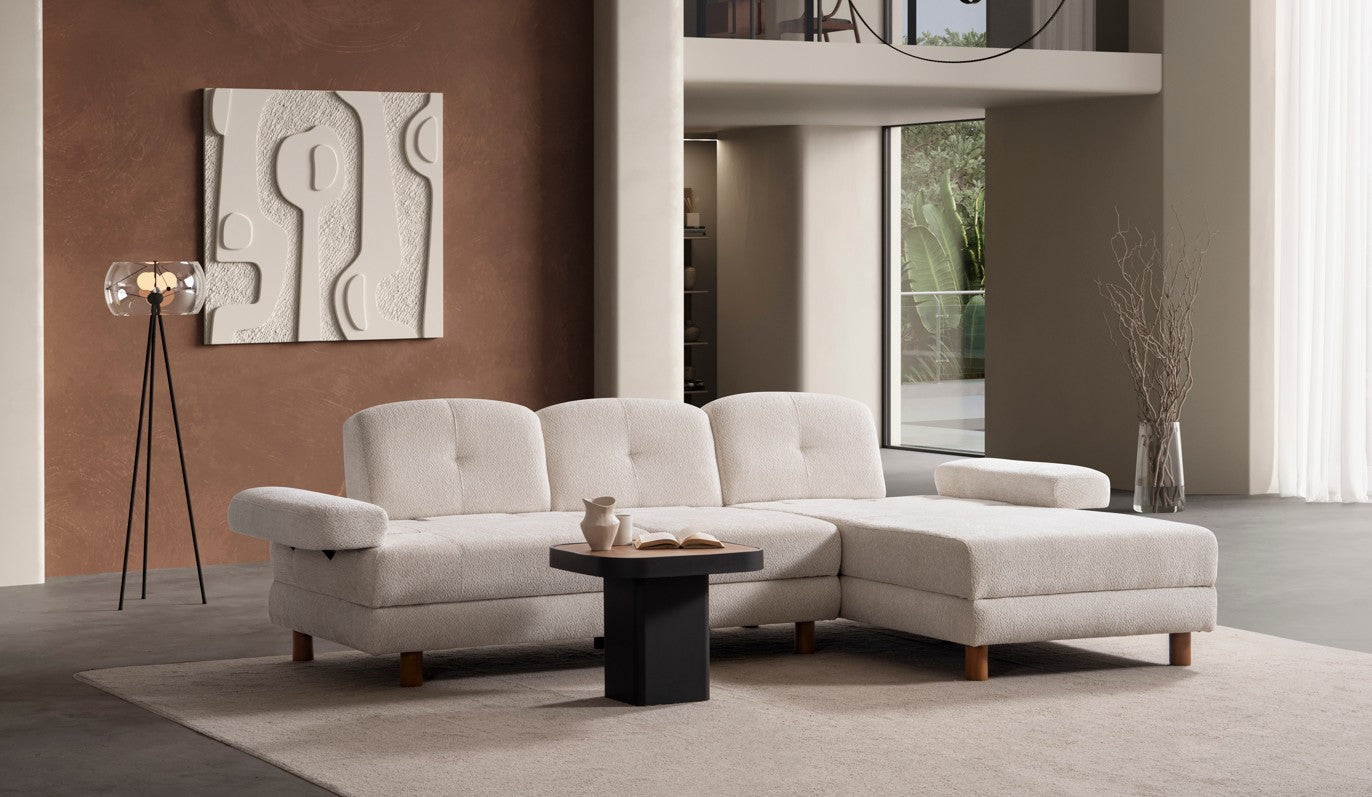 Ъглов разтегателен диван «Istanbul» + три декоративни възглавници, с място за съхранение, ширина 265см