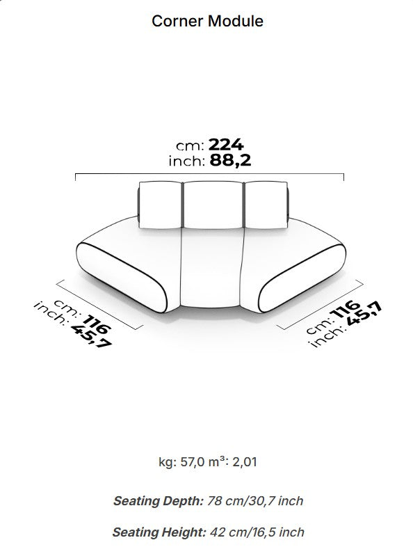 Модулен диван Orion Petra