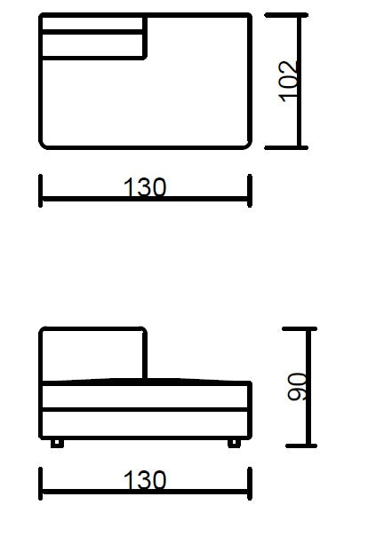 Модулен диван «Ada» с подвижни облегалки, конзолна масичка