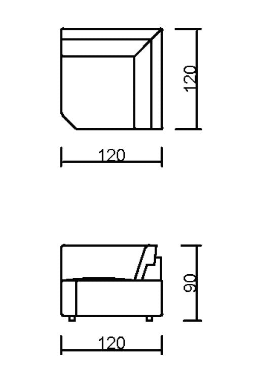 Модулен разтегателен диван «Bahar» + електрически механизъм, USB зарядна станция, конзолна масичка