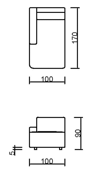 Модулен разтегателен диван «Bahar» + електрически механизъм, USB зарядна станция, конзолна масичка