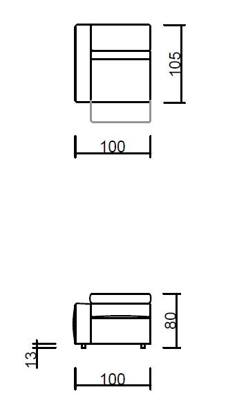Модулен разтегателен диван «Burgaz» + електрически механизъм, USB зарядна станция