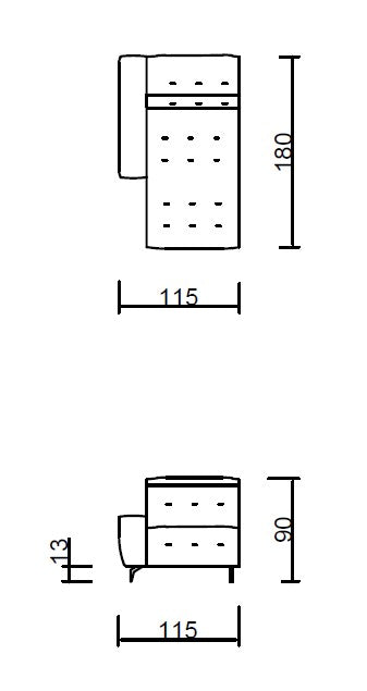 Модулен диван «Dubai» + електрически механизъм, USB зарядна станция