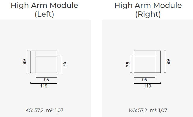 15 модула за модулен диван «Cubic»