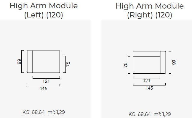 15 модула за модулен диван «Cubic»