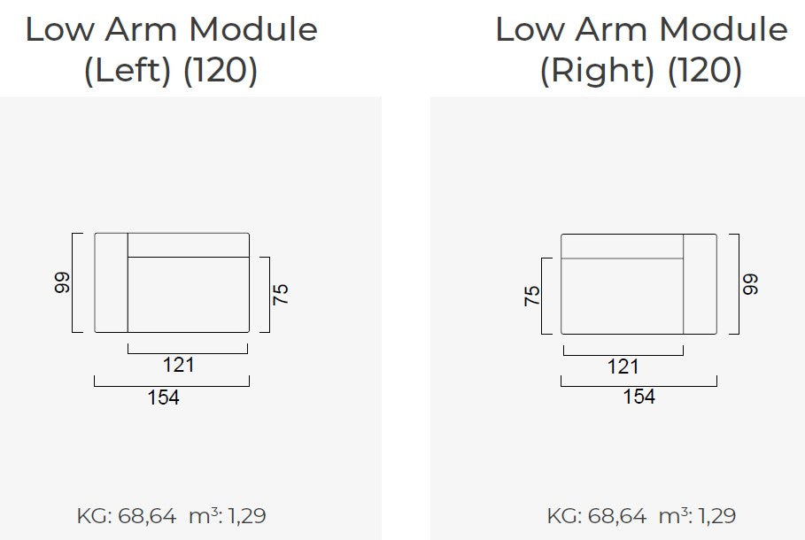 15 модула за модулен диван «Cubic»