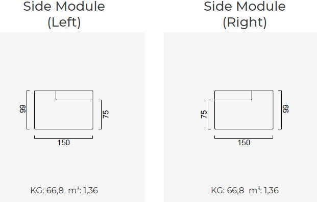 15 модула за модулен диван «Cubic»