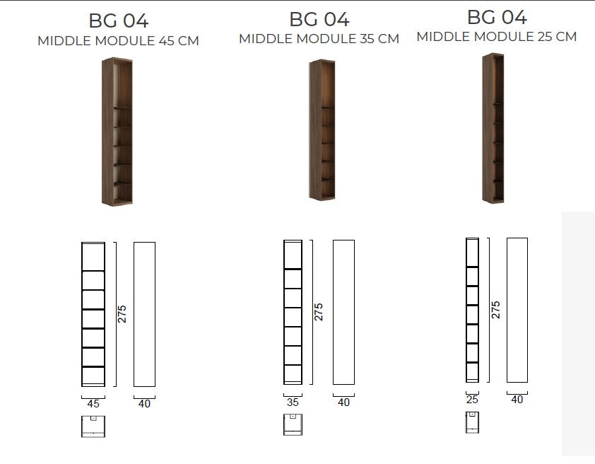 63 конфигурирани модула за гардероб «Beta» - с осветление, чекмеджета, лостове за закачалки и рафтове