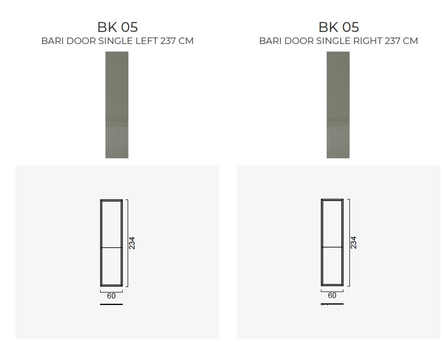 Врати за модулен гардероб «Beta» - 5 модела, стъклена, ПДЧ