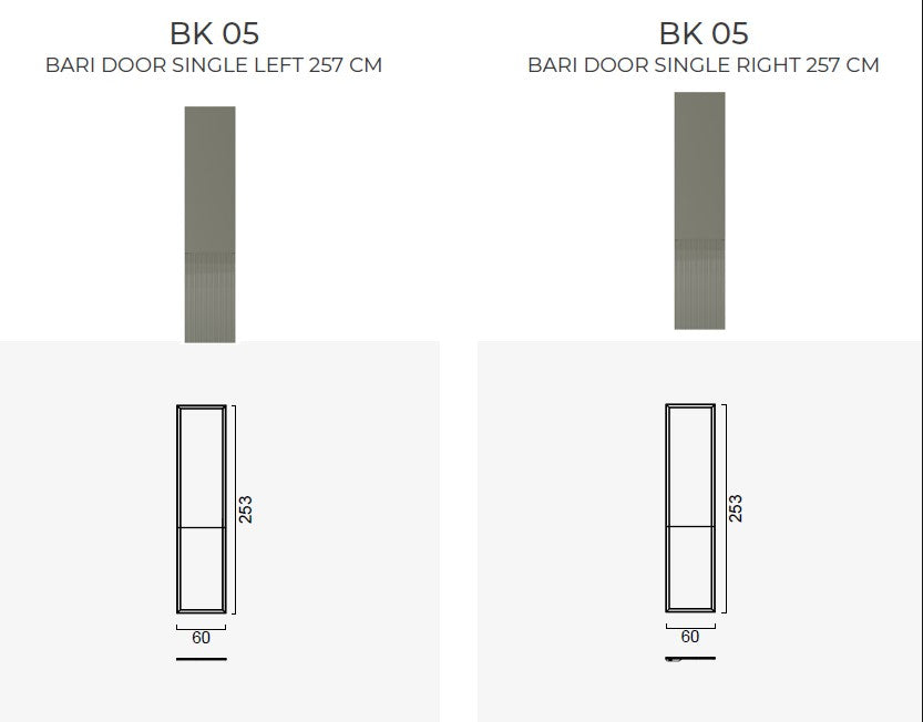 Врати за модулен гардероб «Beta» - 5 модела, стъклена, ПДЧ