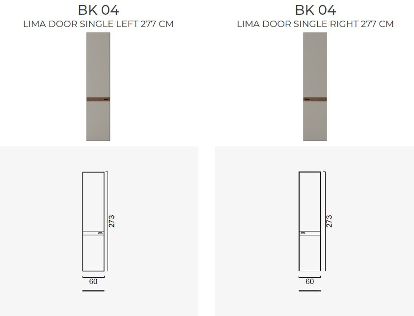 Врати за модулен гардероб «Beta» - 5 модела, стъклена, ПДЧ