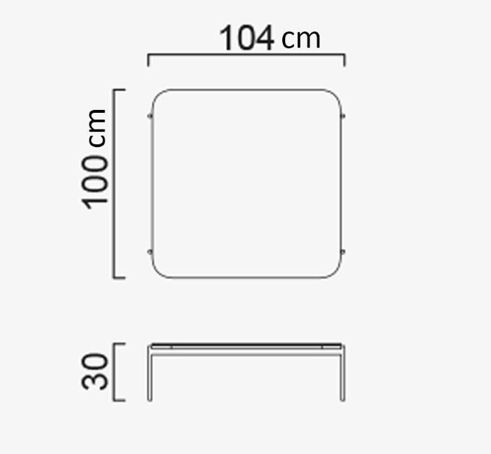 Холна маса «Pandora» с керамичен плот, размер 104х30х100см