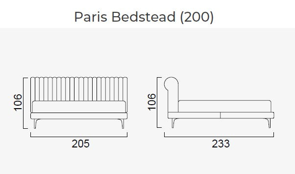 Тапицирано легло «Paris»