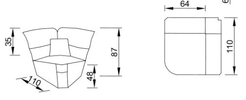 Модулен разтегателен диван «Como» с електрически механизъм, USB зарядна станция
