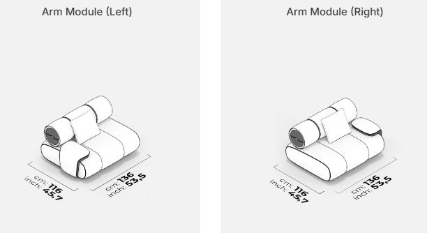12 модула за модулен разтегателен диван «Orion»