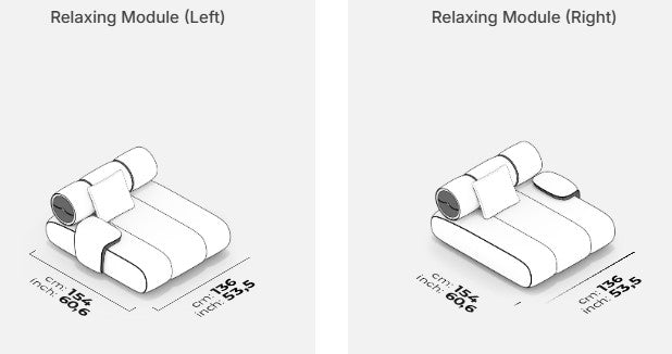 12 модула за модулен разтегателен диван «Orion»