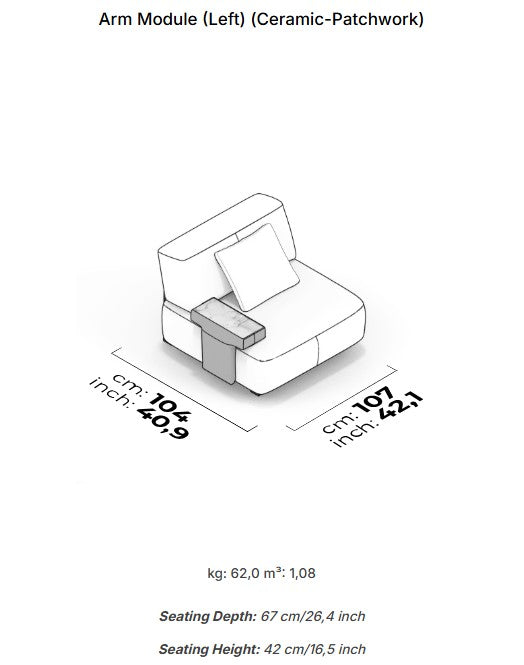 10 модула за модулен разтегателен диван «Da Vinci»