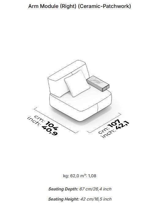 10 модула за модулен разтегателен диван «Da Vinci»