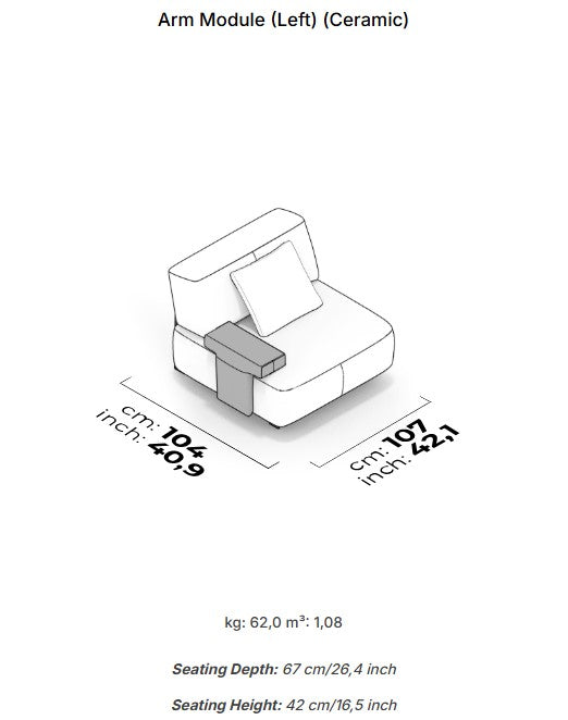 10 модула за модулен разтегателен диван «Da Vinci»