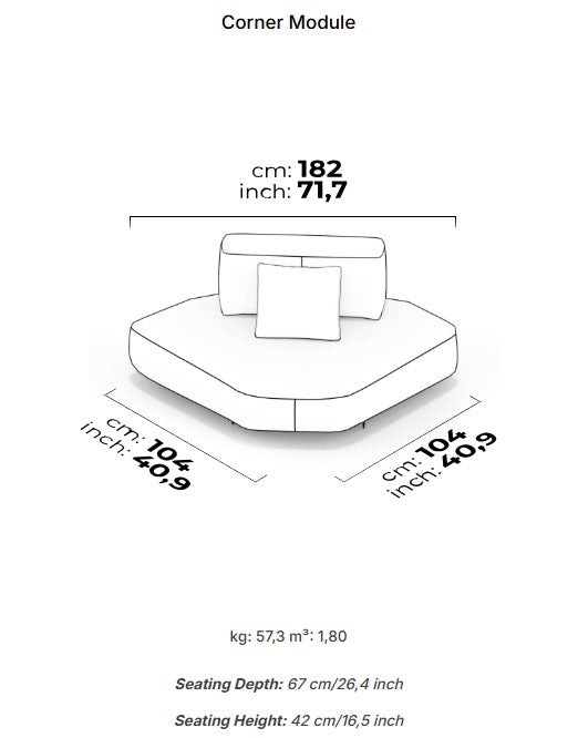 10 модула за модулен разтегателен диван «Da Vinci»