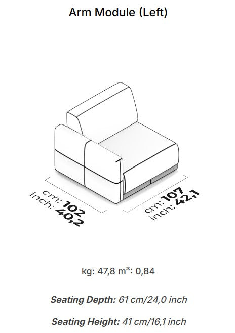 14 модула за модулен разтегателен диван «Le Mans Comfort»