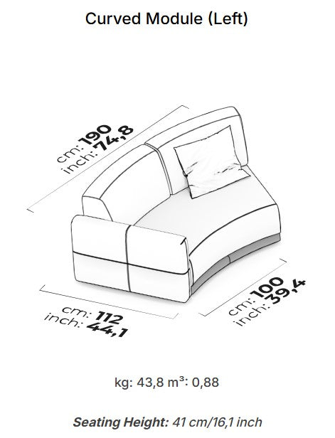 14 модула за модулен разтегателен диван «Le Mans Comfort»