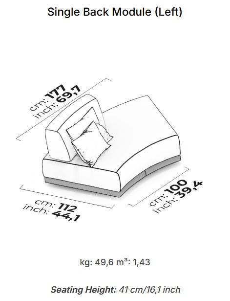 14 модула за модулен разтегателен диван «Le Mans Comfort»