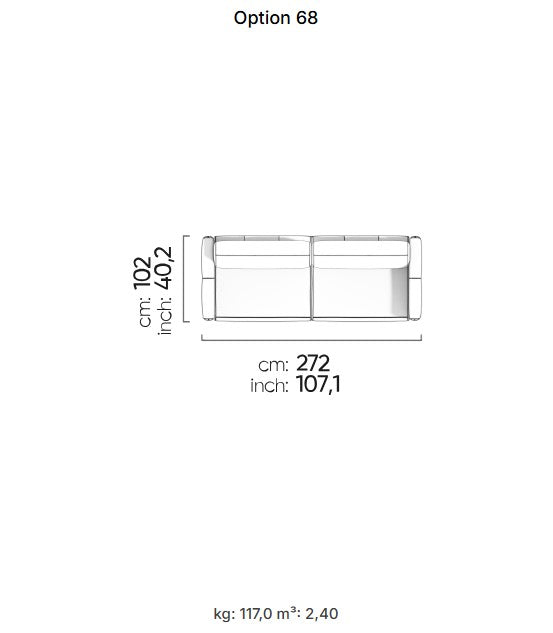 96 готови конфигурации на модулен разтегателен диван «Le Mans Comfort»