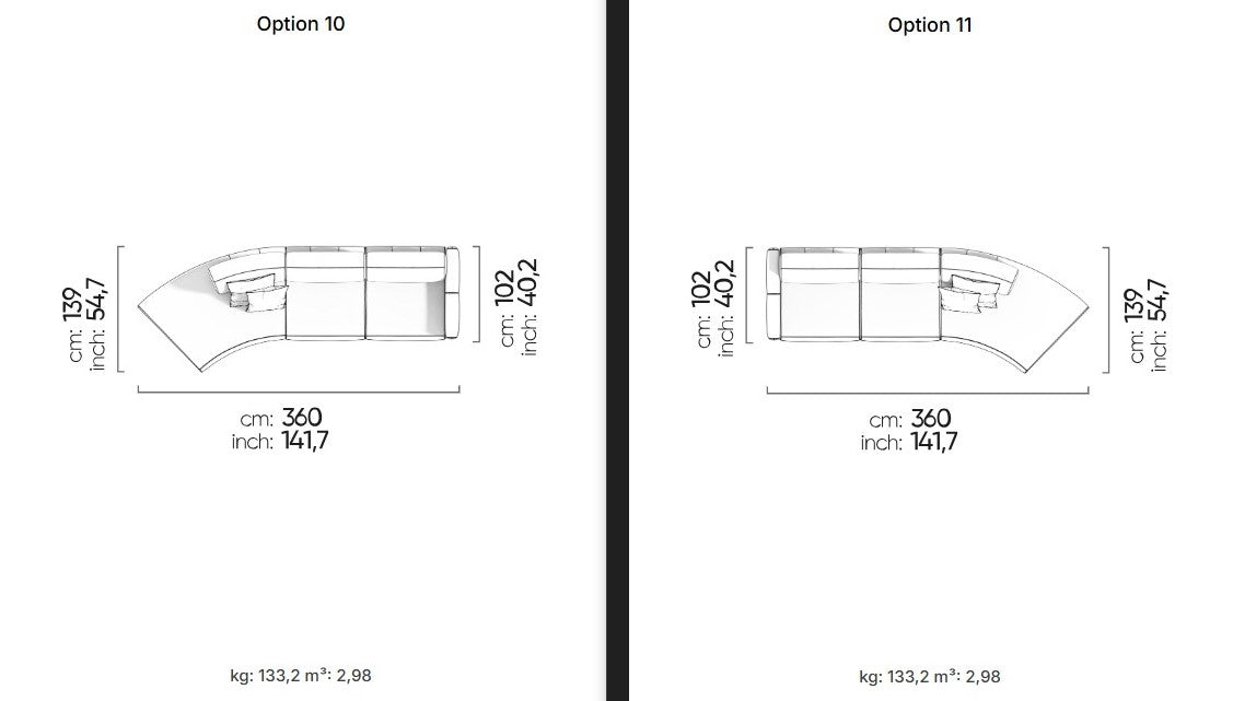 96 готови конфигурации на модулен разтегателен диван «Le Mans Comfort»