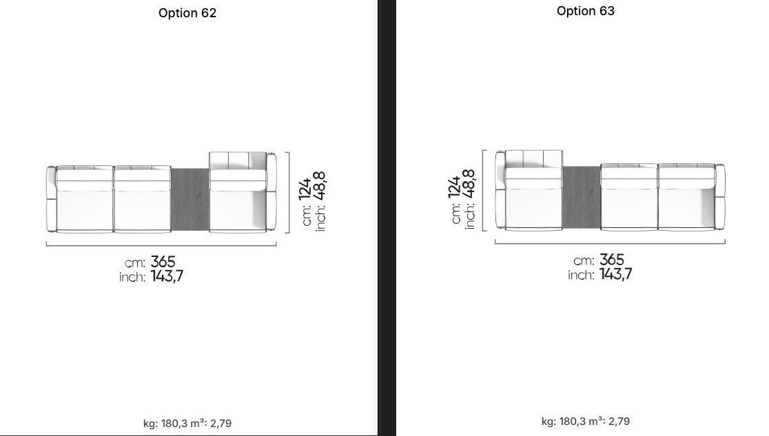 96 готови конфигурации на модулен разтегателен диван «Le Mans Comfort»