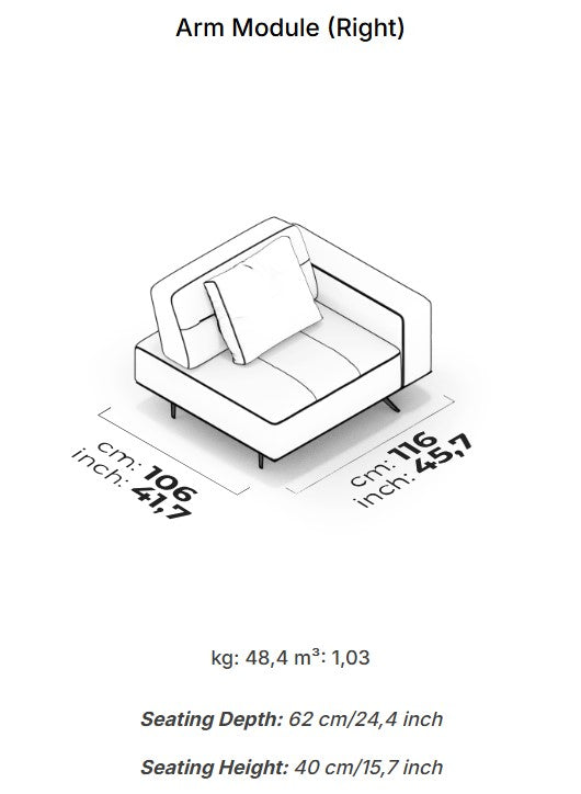 8 модула за модулен разтегателен диван «Morocco»