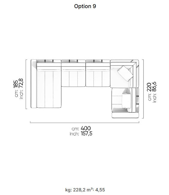 27 готови конфигурации на модулен разтегателен диван «Morocco»