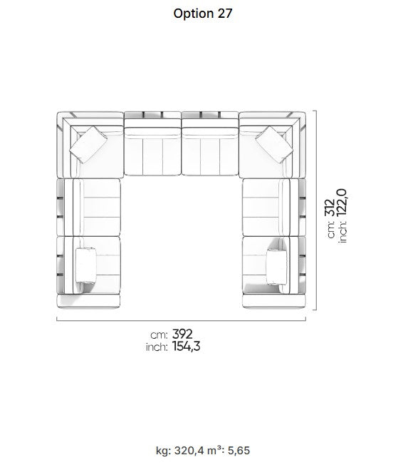 27 готови конфигурации на модулен разтегателен диван «Morocco»