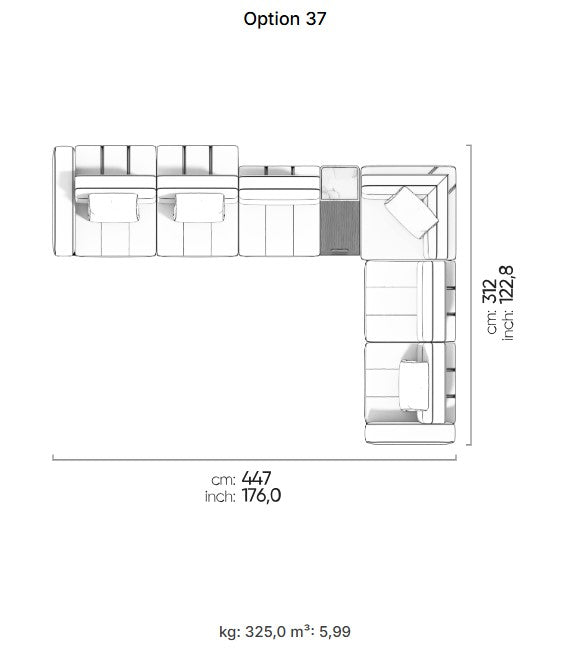 27 готови конфигурации на модулен разтегателен диван «Morocco»