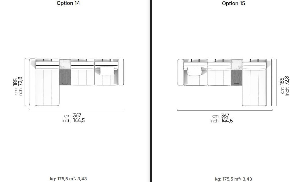 27 готови конфигурации на модулен разтегателен диван «Morocco»