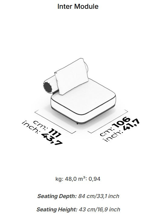 16 модула за модулен диван «Kyoto» + конзолна масичка, лежанка