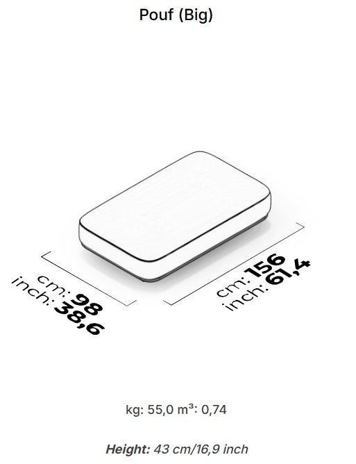 16 модула за модулен диван «Kyoto» + конзолна масичка, лежанка