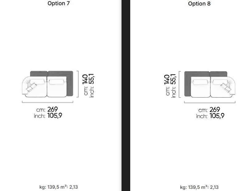 26 готови конфигурации на модулен диван «Kyoto»