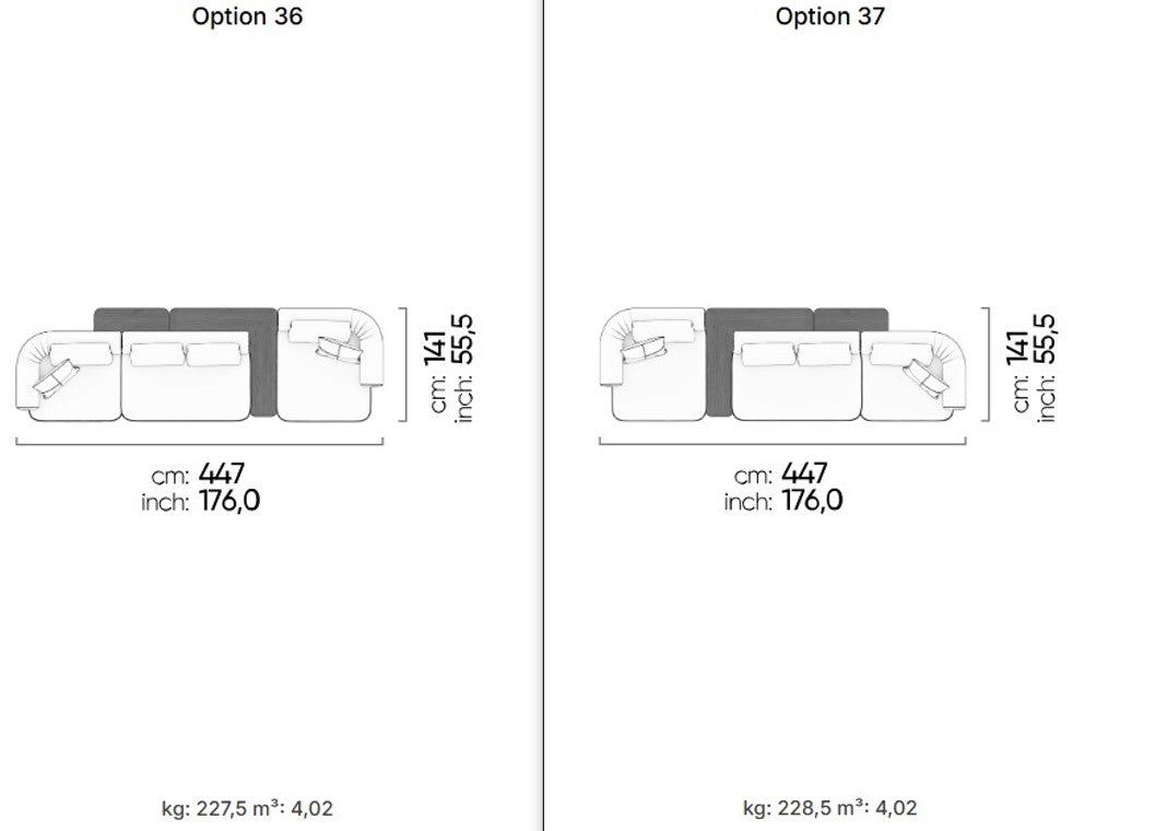 26 готови конфигурации на модулен диван «Kyoto»