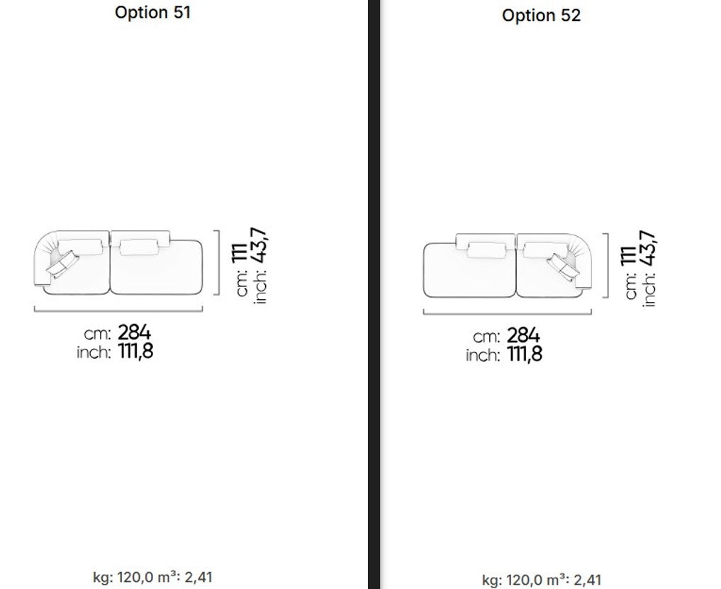 26 готови конфигурации на модулен диван «Kyoto»